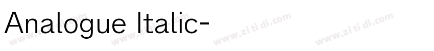 Analogue Italic字体转换